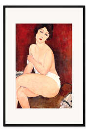 Gerahmter Kunstdruck Sitzender Akt auf einem Diwan (oder: La belle Romaine)