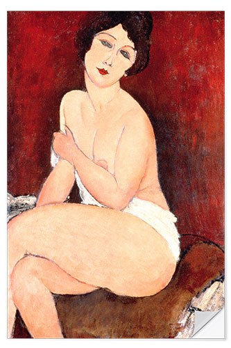 Wall sticker Seated nude on a sofa (or: La belle Romaine)