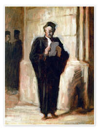 Obraz  Reading lawyer. - Honoré Daumier