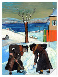 Wandsticker Schnee über Nacht