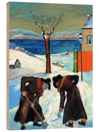 Wood print Snow overnight - Marianne von Werefkin