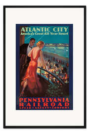 Gerahmter Kunstdruck Reisen nach Atlantic City mit der Pennsylvania Railroad