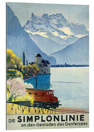 Gallery print Simplon line - train ride around Lake Geneva.