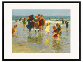 Kunsttryk i ramme beach scene