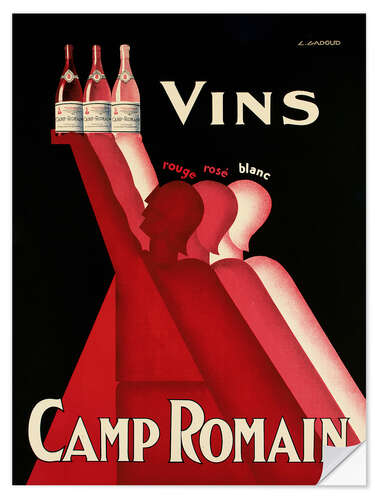 Selvklæbende plakat Vins Camp Romain