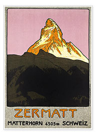 Poster  Zermatt - Emil Cardinaux