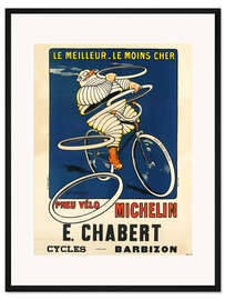 Gerahmter Kunstdruck Fahrradreifen von Michelin