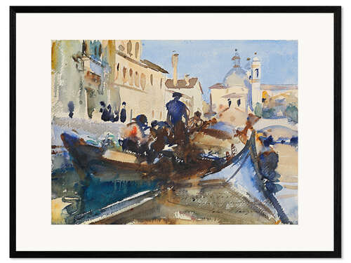 Gerahmter Kunstdruck Gondolieri, Venedig