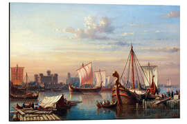 Magnettafel Wikingerschiffe auf der Themse.