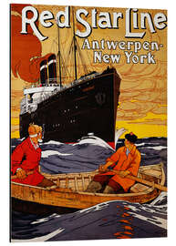 Magnettafel Red Star Line. Um 1900