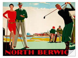 Selvklæbende plakat North Berwick Golf Club