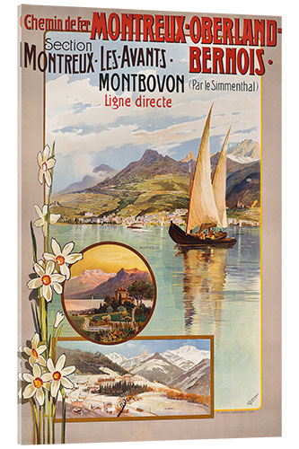 Acrylic print Railway Montreux