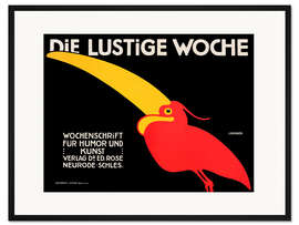 Gerahmter Kunstdruck Die lustige Woche