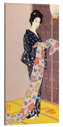 Stampa su alluminio Junge Frau in einem Sommer-Kimono (Dai-oban tate-e).