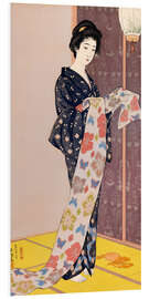 Stampa su PVC Junge Frau in einem Sommer-Kimono (Dai-oban tate-e).