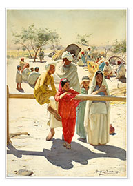 Tableau  A view of the train, India - Rudolf Swoboda