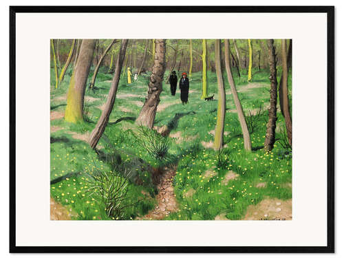 Gerahmter Kunstdruck Unterholz im Frühling (Sousbois en printemps)