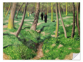 Selvklebende plakat Spring undergrowth (Sous Bois de printemps)