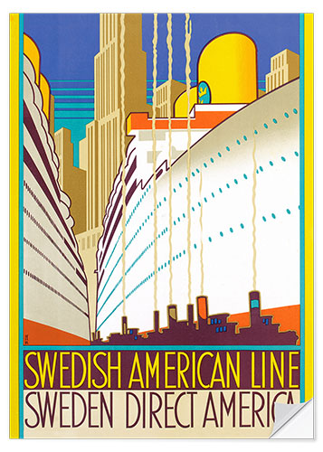 Wandsticker Schweden-Amerika Kreuzschiff