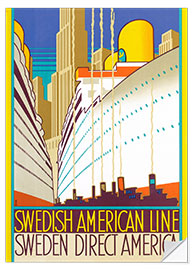 Vinilo para la pared Sweden-America Cruise Ship