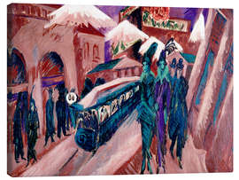 Lienzo  Leipziger Strasse with electric train - Ernst Ludwig Kirchner