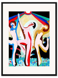 Gerahmter Kunstdruck Farbentanz