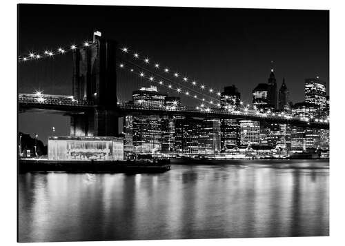 Aluminium print NYC Night Skyline