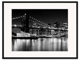 Gerahmter Kunstdruck NYC Beleuchtete Skyline