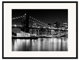 Impression artistique encadrée NYC Night Skyline