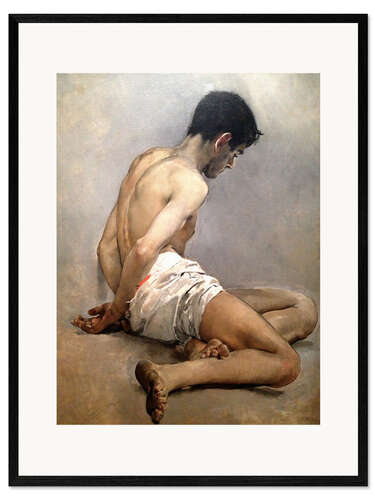 Impression artistique encadrée Académie d'homme
