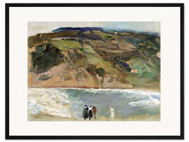 Gerahmter Kunstdruck Mole in San Sebastián