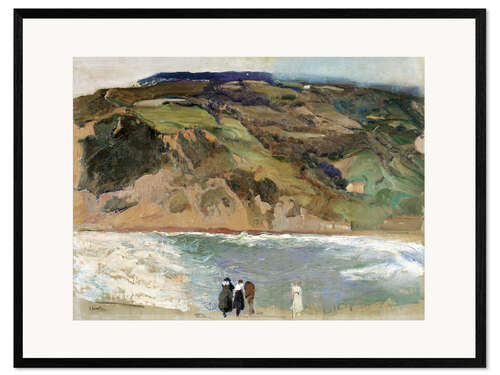 Framed art print Breakwater at San Sebastián