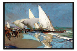 Gerahmter Kunstdruck La playa de Valencia