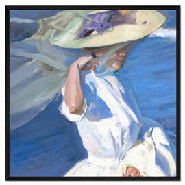 Gerahmter Kunstdruck Spaziergang entlang der Küste (Detail)