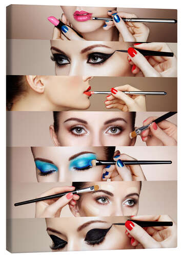 Tableau sur toile Routine de maquillage II