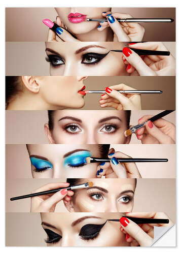 Selvklebende plakat Make-up routine II