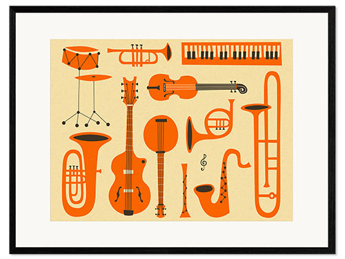 Ingelijste kunstdruk JUST JAZZ 1