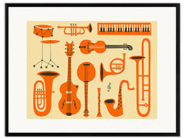 Ingelijste kunstdruk JUST JAZZ 1