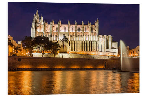 PVC-taulu Cathedral of Palma de Mallorca at night