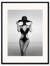 Gerahmter Kunstdruck Lustwandeln am Pool