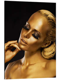 Magnettafel Schwarz und Gold