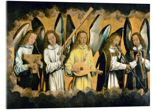 Acrylic print Five musical angels