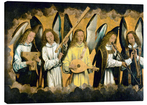 Canvas print Five musical angels