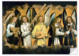 Naklejka na ścianę Five musical angels