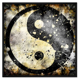 Gerahmter Kunstdruck Yin und Yang