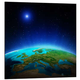 Magnettafel Europa auf Planet Erde