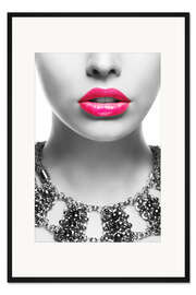 Gerahmter Kunstdruck Pink Kiss