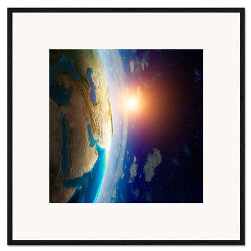 Impression artistique encadrée La Terre vue de l'espace