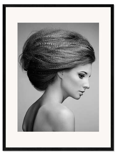 Plakat artystyczny premium w ramie hairdressing salon