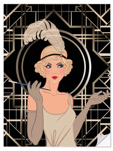Wall sticker Smart flapper girl